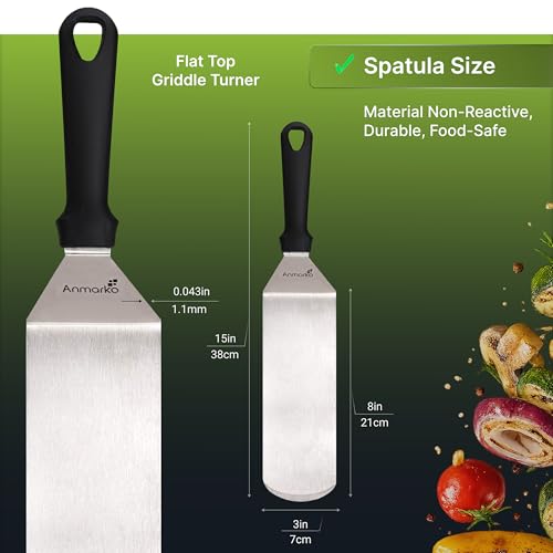 Stainless Steel Spatula with Plastic Handle, Pancake Flipper, Kitchen Cooking Tool - color: PH mid spatula h