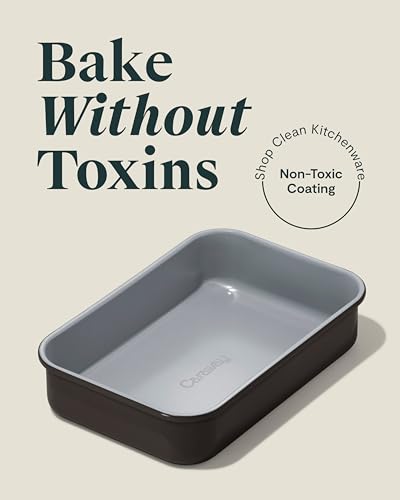 Caraway Non-Stick 9" x 6.5" Small Rectangle Baking Pan - color: Black, size: Mini Rectangle Pan