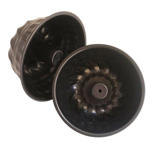 6 Inch Fluted Tube Cake Pan, Carbon Steel Small Ring Mold, Black - color: 6 Inch - Black - Fluted