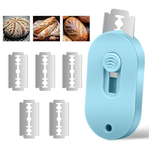 Herda Bread Lame Dough Scoring Tool, Retractable Magnetic Design - color: Blue