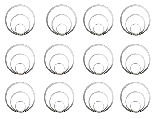 Circle Round Cookie Cutters – 36-Piece Set (1", 2", 3") – Stainless Steel – Small Circle Biscuit, Fondant, and Pastry Cutters – For Baking, Crafts, and DIY Projects