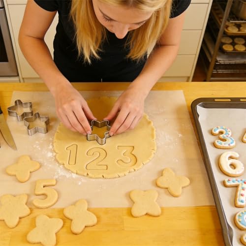 Comais Number Shaped Cookie Cutters Stainless Steel 9Pcs 2in Round Corners - size: 2-Inch Round Corners