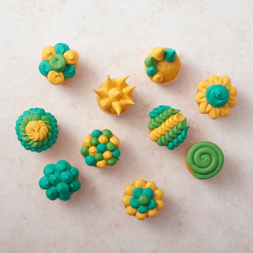 Large Round Piping Tips Set 1A, 2A, 3A, R16L, R18L with Bags