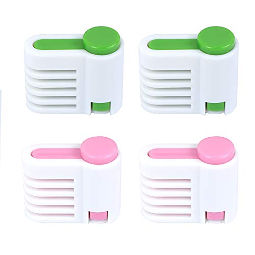 AUEAR, 2 Sets DIY Cake Leveler Slicer Adjustable Bread Cutter 5 Layers for Toast Kitchen Fixator Tool