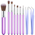 Sinmoe 9 Pieces Cake Candy Decorating Brushes Tools, Purple - color: Purple