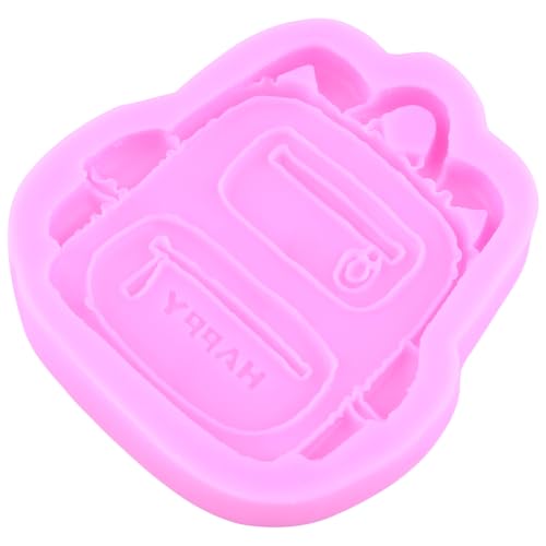 Mujiang Back to School Silicone Molds Book Backpack Fondant Mold Set Of 4 - color: Style D