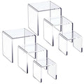 HIIMIEI Clear Acrylic Display Risers 2 Sets - size: 5"x6"x7"