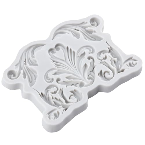 Lingzhi Baroque Fondant Molds Curlicues Scroll Lace Silicone Molds - color: Style N