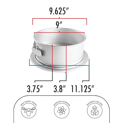 Fat Daddio's Round Springform Pan, 3 inch high - 9" - size: 9 x 3 inches