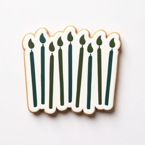 Cookie Cutter and Stencil Bundle Royal Icing Cookies Stencils Paint Your Own Biscuit Bakery Starter Kits Royal Icing Fondant Cutters Birthday Wedding Holiday Cookies Painting Coloring Pages Comb - style: Birthday Candles