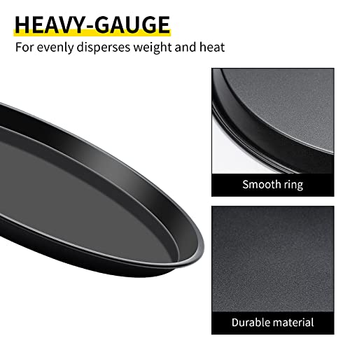 Round Cake Pan, 10 Inch Cake Pan Giant Shollow Baking Pan Round Sheet Cake Tray Pan for Christmas Baking - size: Round - 10 Inch