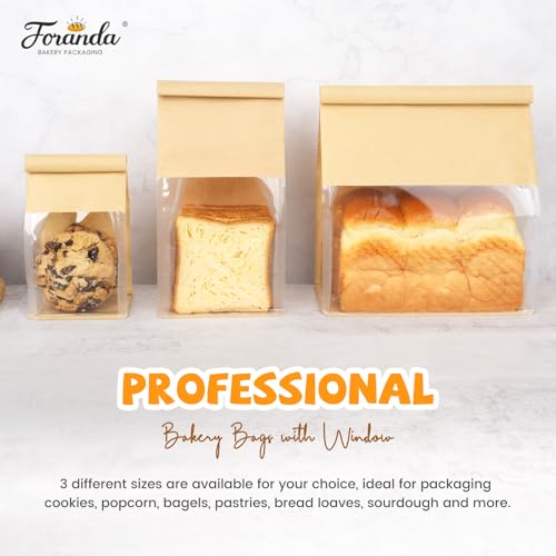 50 Pcs Cookie Packaging Bags with Seal, Small Bakery Bags with Window - size: Small