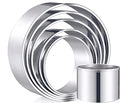 6 Pieces Round Cookie Cutter Set - Stainless Steel Circle Pastry, Biscuit, Dumpling, Cake, Donut Molds Stamps for Cooking and Baking