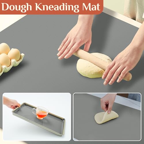 GTJ Silicone Baking Mat Roll, Reusable Baking Sheet Liners, 16 in x 10 ft - color: Gray, size: 120"L x 16"W