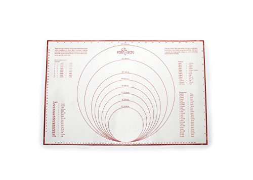 Fox Run Pastry/Baking Mat with Measurements, Silicone - size: 23.3"L x 15.3"W