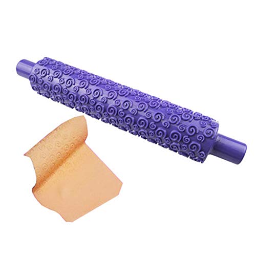 Embossed Rolling Pin, Plastic 14.37 Inch Textured Decor