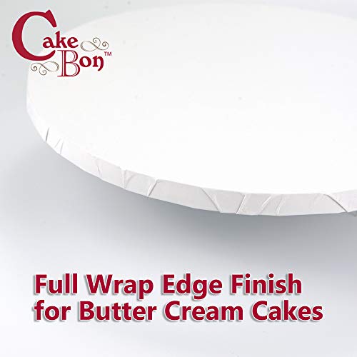 Cakebon Cake Boards 12" White Square Cake Drums 1/2" Wrapped Edge 1Pack - color: White, size: 12 Inch