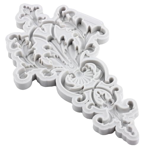 Lingzhi Baroque Fondant Molds Curlicues Scroll Lace Silicone Mold - color: Style P