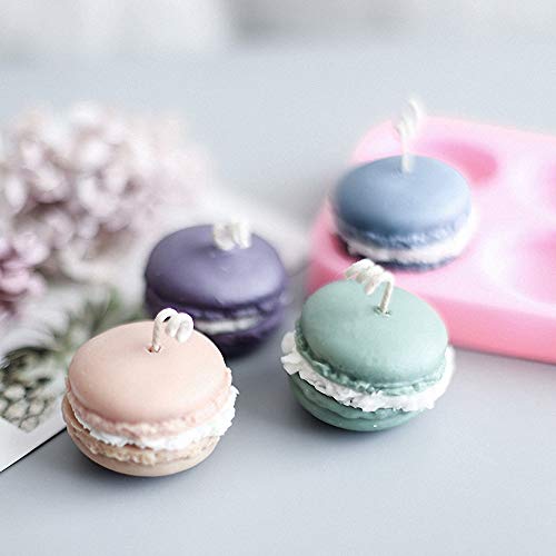 MoldFun 6-Cavity 3D Macaron Hamburger Silicone Mold for Fondant, Cake/Cupcake Decorating, Baking, Gum Paste, Chocolate, Candy, Mini Soap, Bath Bomb