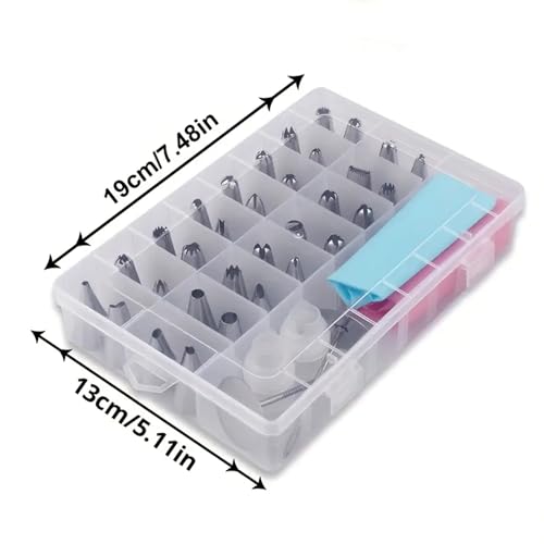 Quick-Change Coupler Cake Kit – 38pcs Set with 32 Tips, Silicone Bags & Nails