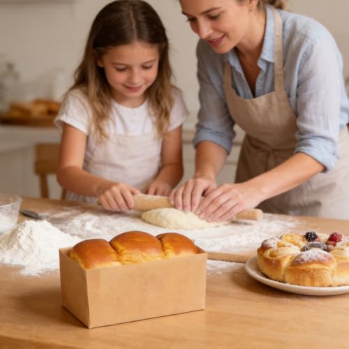 IMIKEYA Mini Loaf Pan Liners, Parchment, 6x3 Inch, 100 Pack