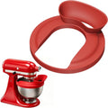 Silicone Flour Funnel with Pouring Shield for KitchenAid 4.5-5QT Mixer - color: Red