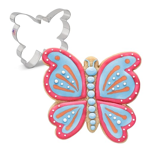 Ann Clark Large Butterfly/Moth Cookie Cutter, 4.5" Made in USA - style: 4.5" Butterfly