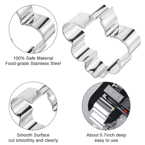 Thinp 6 Pack Bee Cookie Cutter Set-Pooh Bear,Bee,Beehive,Hexagon Honeycomb,Flower and Honey Jar Stainless Steel Cookie Cutters for Honey Bee Party Baking Muffins Decoration Holiday Bakeware