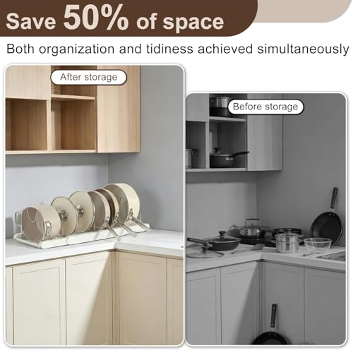 Expandable Pots and Pans Organizer Under Cabinet