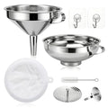 Stainless Steel Canning Funnel Set 2 Pack for Kitchen Use (Large Set)
