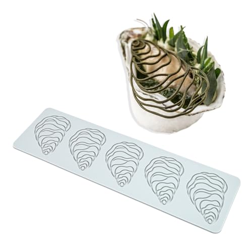 mostsom Silicone Lace Mold for Embossing, Oysters Shape Cake Impression, and Decorating (B_ Oysters) - size: 11.5"L x 3.4"W