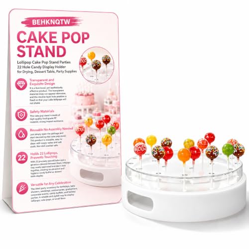 Cake Pop Stand, 22-Hole Clear Double-Layer Holder for Parties