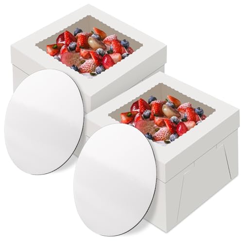 Svalor 12 in Cake Box with Board, Cake Carrier Holder Container
