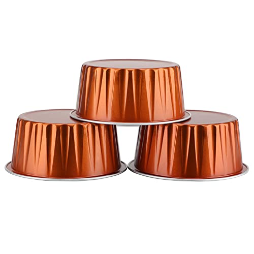 EUSOAR Foil Baking Cups, 30pcs 5oz Disposable Aluminum Foil Cups Cupcake Containers Wrappers with Lids, Dessert Cups with Lids Mini Aluminum Cheesecake Pan Creme Brulee Ramekins-Caramel - color: Caramel, size: 30pcs