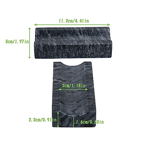 Marble Rolling Pin Holder,Rolling Pin Display Rack,Suitable for Storing Rolling Pin,Pizza Roller,Spoon,Knive,Fork and Other Kitchen Utensils,Set of 2(Black) - color: Black