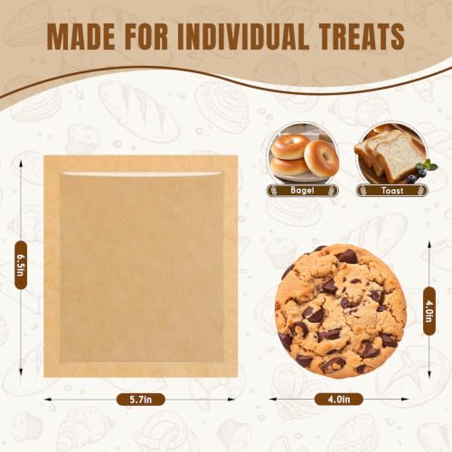100 Pack Cookie Bags with Window, 5.7 x 6.5 In Heat Sealable Cookie Sleeves - size: 5.7 x 6.5 inch
