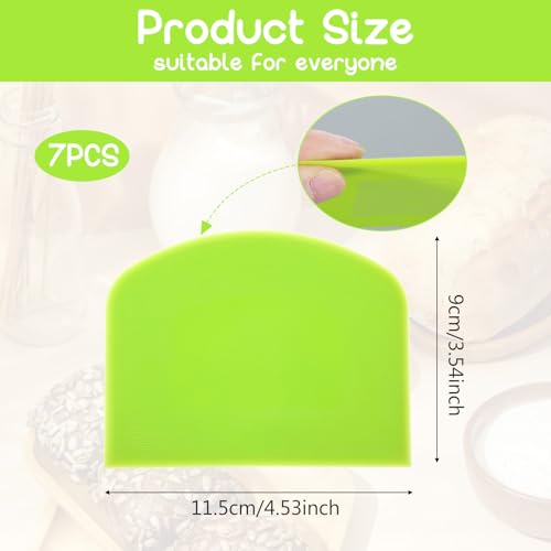 7 Pcs Dough Scraper Set, Bench Scraper Dough Bowl Food Scrapers Tool Cake and Pastry Scrapers Baking Supplies Kitchen Gadgets for Bread Cake Fondant Icing Pastry Kitchen Gadgets