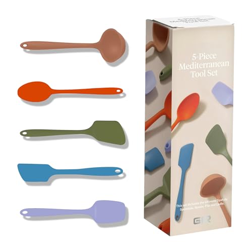 GIR: 5-Piece Silicone Ultimate Kitchen Utensils Set – Mediterranean - color: Mediterranean, size: 5 - Piece Set