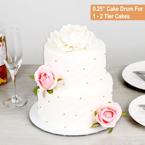 1/4" Thick Cake Drums 8, 10 & 12 Inch (3 Sizes, 20 Pack Total) Value Bundle - size: 8"+10"+12" (20 Pack)