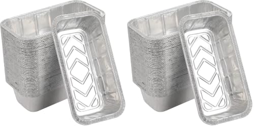 Waytiffer Loaf Pans [100 Pack] 2Lb Heavy Duty Disposable Aluminum Foil Premium Bread Tins Standard Size - 8.5" X 4.5" X 2.5" Perfect for Homemade Cakes & Breads - size: 100 PACK