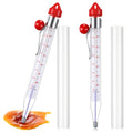 Photect 2 Pcs Candy Thermometer with Pot Clip 8", Red - color: Red