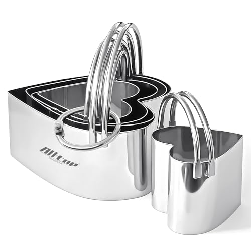 5Pcs Heart Shaped Cookie Cutters with Ergonomic Handles - style: Heart-shaped