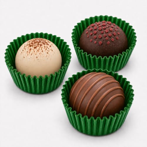 #5 Green Paper Candy Cup Cups 200 Pack Candy Making Supplies
