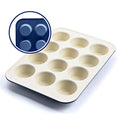 GreenLife 12 Cup Ceramic Nonstick Muffin Pan, Navy - color: Blue, size: 12 Cup Muffin Pan
