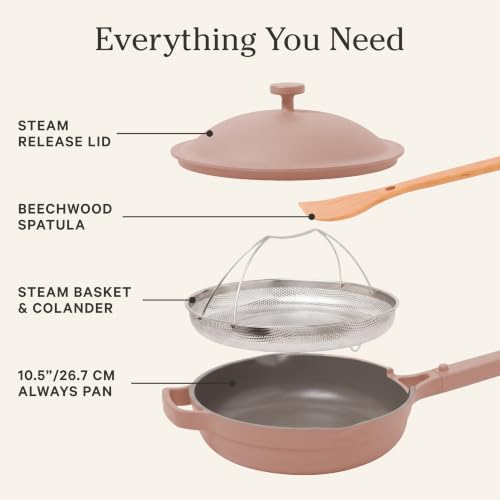 Our Place Always Pan 2.0, 10.5" Ceramic Nonstick Pan, 2.6 Qt - color: Spice, size: 10.5"