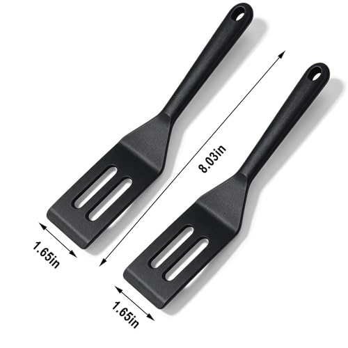 Mini Silicone Spatula Set 2 Pack, Small Heat Resistant for Nonstick