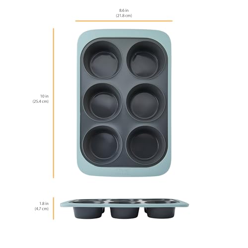 Chicago Metallic Silicone Muffin Pan - 8.6 Inch - style: 6 Cup Muffin Pan