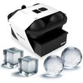 Silicone Ice Cube Trays, 2 Inch Square Ice Molds & Sphere Combo, BPA Free - color: Large 6+4 (Black)