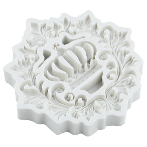 Baroque Curlicues Scroll Lace Fondant Mold Crown Silicone Molds - color: Style J