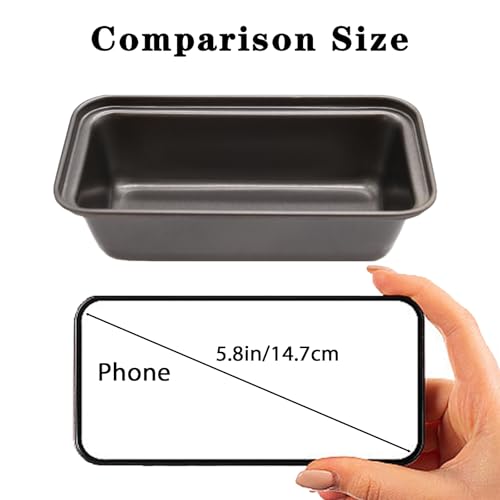 Zddaoole 6 PCS Mini Nonstick Carbon Steel Baking Bread Pan,Mini Loaf Pans,Small Banana Bread Tins,6.2" x 3.2" - size: 6 Pack
